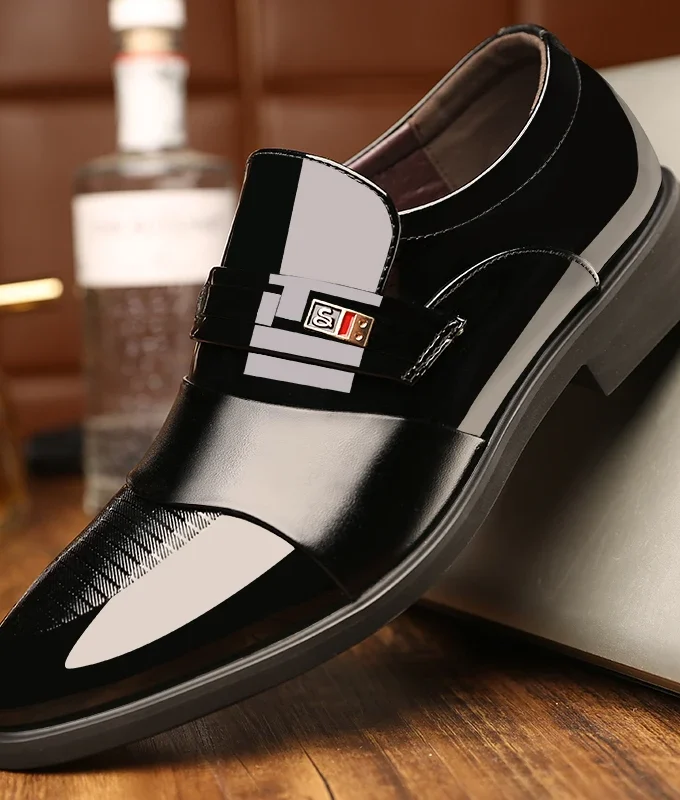 Men Flat / 6CM Heightening Elevator Shoes Business Formal Oxfords Leather Shoes Man British Casual Banquet Wedding Suit Shoes