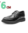 Men Dress 7cm Elevator Shoes Heightening Leather Formal Shoes Platform Comfort Business Wedding Party Men Oxfords Lift Suit Shoe