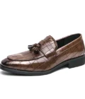 Men New Trend Fashion Loafers Casual Fashion Versatile Tassel Leather Business Dress Party Wedding Comfortable Walking Shoes