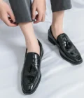 Men New Trend Fashion Loafers Casual Fashion Versatile Tassel Leather Business Dress Party Wedding Comfortable Walking Shoes - Image 4
