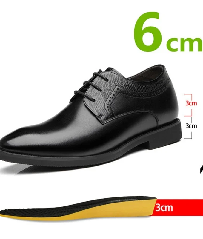 Man Elevator Business Dress Leather Shoes 3/6/8cm Men Formal Shoes Winter/Spring Business Men Oxfords Versatile Wedding Shoes