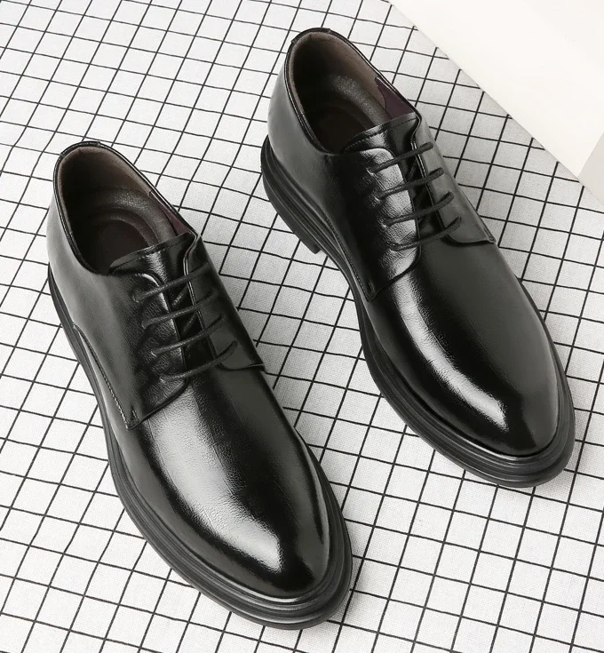 Elevator Shoes Men Dress Shoes 3/6/8 cm Men Formal Shoes Winter/Spring Classic Business Luxury Men Oxfords Footwear Suit Shoes