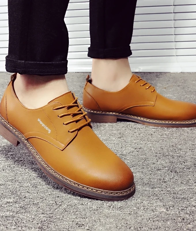 Winter Men Casual Shoes Elevator Shoes Lace Up Black Brown Warm Oxfords for Men Height Increasing Dress Shoes Lift Leather Shoes
