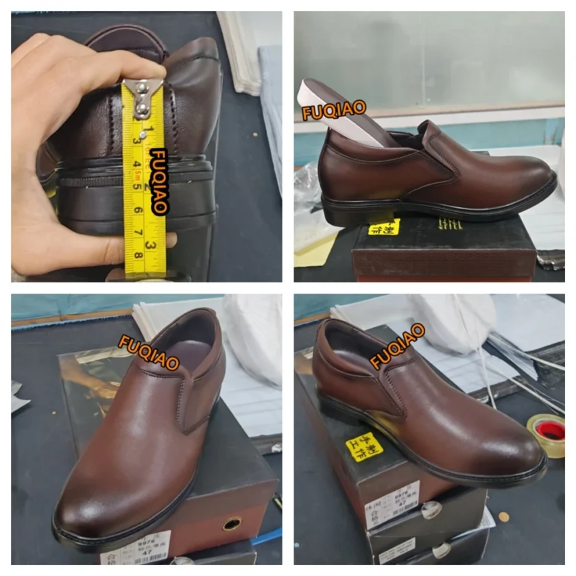Elevator Loafers Wedding Men Leather Shoes Business British Formal Dress Shoes Height Increase Insole 6CM Lift Plus Size 35-47 - Image 2
