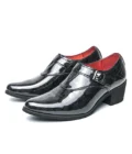 Fashion Lift Leather Shoes Business Men High Heel Pointed Elevator Chunky Height Increase 6CM Dress Wedding Shoe Plus Size 38-46 - Image 2