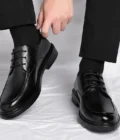 Spring/Summer Men 37-45 Men's Flat/6CM Heightening Elevator Shoes Business Formal Leather Shoes Man British Casual Wedding Suit - Image 3