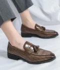 Men New Trend Fashion Loafers Casual Fashion Versatile Tassel Leather Business Dress Party Wedding Comfortable Walking Shoes - Image 2
