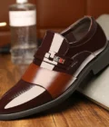 Men Flat / 6CM Heightening Elevator Shoes Business Formal Oxfords Leather Shoes Man British Casual Banquet Wedding Suit Shoes - Image 3