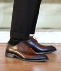 Italian Flat Mens Dress Shoes Luxury Genuine Leather Brand Handmade Quality Square Toe Laces Up New Business Party Social Shoes - Image 2