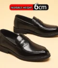 New Luxury Business Men's Cow Leather Shoes Breathable Rubber Sole Invisible Height Increasing Driving Shoes Summer Casual Shoes - Image 4