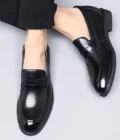 New Luxury Business Men's Cow Leather Shoes Breathable Rubber Sole Invisible Height Increasing Driving Shoes Summer Casual Shoes - Image 6