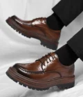 Crocodile Print Shoes Men Wedding Dress Leather Shoes Men Italiano Oxford Shoes Men Business Suit Office 2025 Italiano Zapatos - Image 2