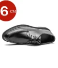Men Dress 7cm Elevator Shoes Heightening Leather Formal Shoes Platform Comfort Business Wedding Party Men Oxfords Lift Suit Shoe - Image 2