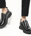 Mens Leather Shoes Height Elevator Shoes For Men Luxury Dress Shoes Slip On Business Comfortable Increase 6-8cm Wedding Shoes - Image 4
