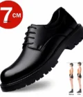 High Quality Cow Leather Platform High Heel Flat/7CM Height Increase Men Leather Shoe Oxford Dress Elevator Shoes Formal Wedding