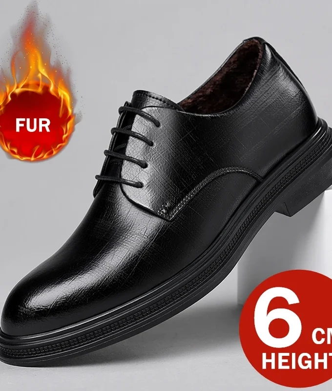 Elevator Shoes For Men 6cm/Flat Shoes Men Formal Shoes Winter/Spring Classic Business Luxury Men Oxfords Footwear Suit Shoes