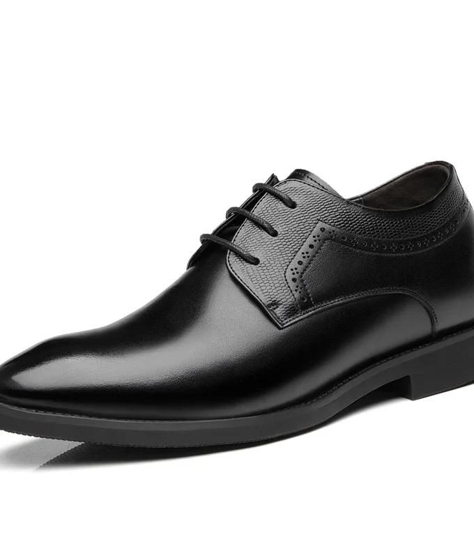 Man Elevator Business Dress Leather Shoes 3/6/8cm Men Formal Shoes Winter/Spring Business Men Oxfords Versatile Wedding Shoes