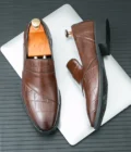 Luxury Brand Men Leather Shoes Black Slip On Croc Print Casual Mens Dress Shoes Wedding Office Banquet Loafers Shoes Men - Image 5