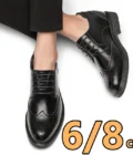 Hidden Heel 8/6CM Cow Leather Men Shoes Office Work Elevator Shoes Brand Man Business Oxfords Footwear Suit Shoes Lift Sneakers - Image 4