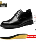 Hidden Heel 8/6CM Cow Leather Men Shoes Office Work Elevator Shoes Brand Man Business Oxfords Footwear Suit Shoes Lift Sneakers