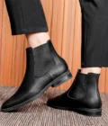 Men Classic Retro Chelsea Boots Genuine Leather High Top Pointed Toe Fashion Casual Comfortable Warm Plush Business Ankle Boots - Image 6