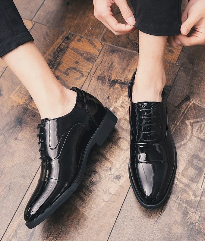 Height Increasing Shoes Men Taller Elevator 6CM Invisible Insole for Daily Men's Heighten Increased Wedding Oxfords Office Male