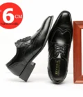 High Quality Genuine Leather Brogue Men Elevator Shoes 6CM Height Increase Oxford Men Formal Dress Shoes Business Office Wedding - Image 3