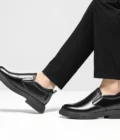 Mens Leather Shoes Height Elevator Shoes For Men Luxury Dress Shoes Slip On Business Comfortable Increase 6-8cm Wedding Shoes - Image 5