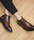 Leather Shoes Men Boots Winter Formal Leather Oxfords Boots Shoes Dress Business Boot Men Chelsea Autumn Ankle Boots for Man - Image 6