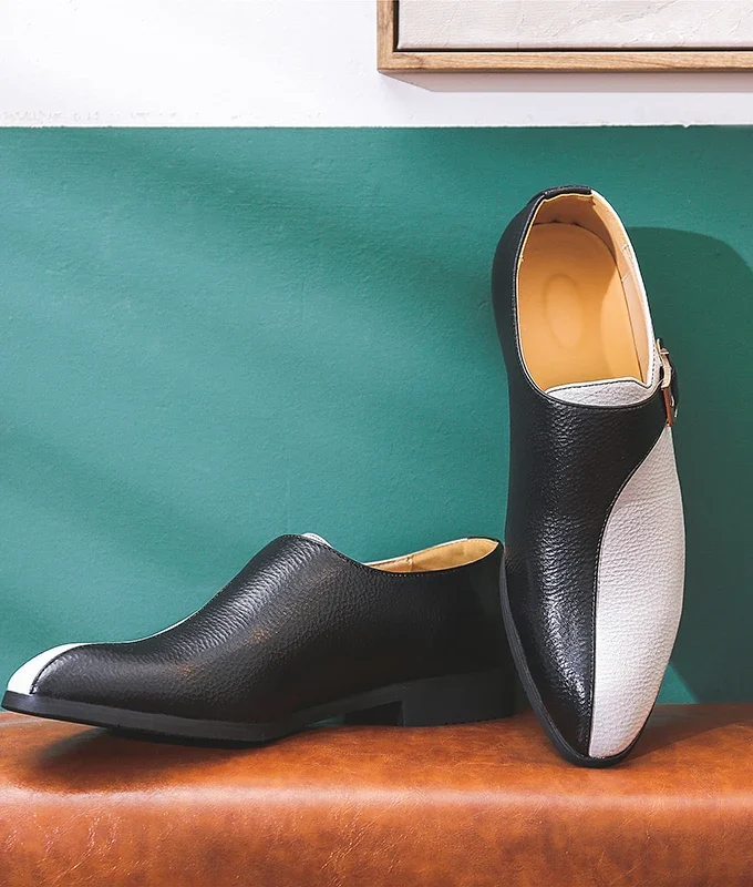 Man Casual Monk Dress Shoes Classic Business Formal Shoes Man Banquet Wedding Shoes Office Men Luxury Quality Leather Shoes