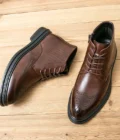 Leather Shoes Men Boots Winter Formal Leather Oxfords Boots Shoes Dress Business Boot Men Chelsea Autumn Ankle Boots for Man - Image 4