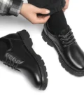 Genuine Leather Platform Work Sneakers Man Elevator Shoes 6/8 CM Height Increase Sports Lift Men Thick Soled Outdoor Boots - Image 6