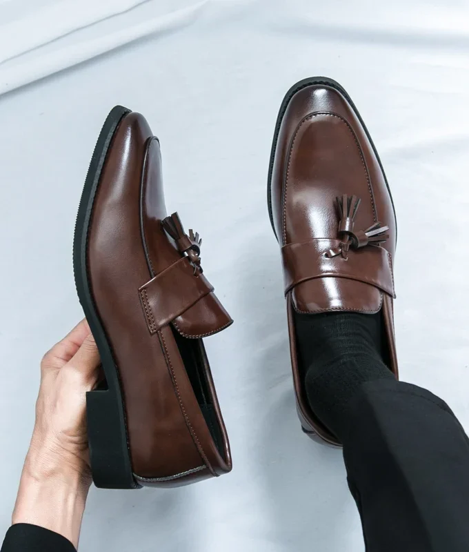 Spring Autumn Men's Casual Loafers Driving Shoes Moccasin Fashion Male Comfortable Leather Shoes Men Lazy Tassel Dress Shoes
