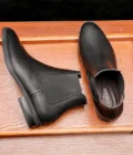 Men Classic Retro Chelsea Boots Genuine Leather High Top Pointed Toe Fashion Casual Comfortable Warm Plush Business Ankle Boots - Image 4
