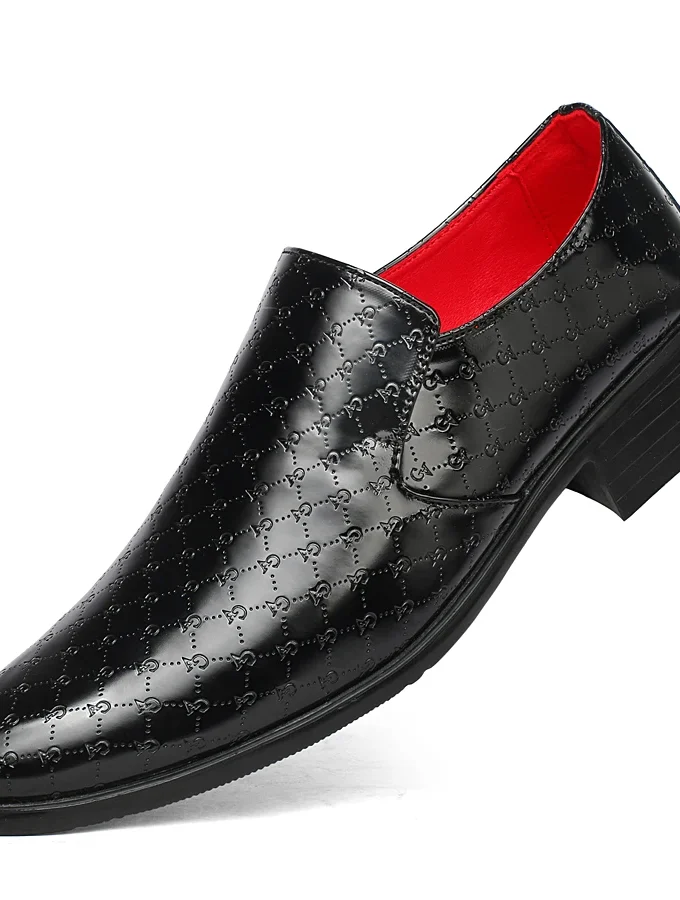 Brand Business Dress Men Shoes Formal Slip On Dress Shoes Men Thick Heel Oxfords High Quality Leather Shoes For Men Lift Loafers