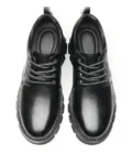 Genuine Leather Platform Work Sneakers Man Elevator Shoes 6/8 CM Height Increase Sports Lift Men Thick Soled Outdoor Boots - Image 5